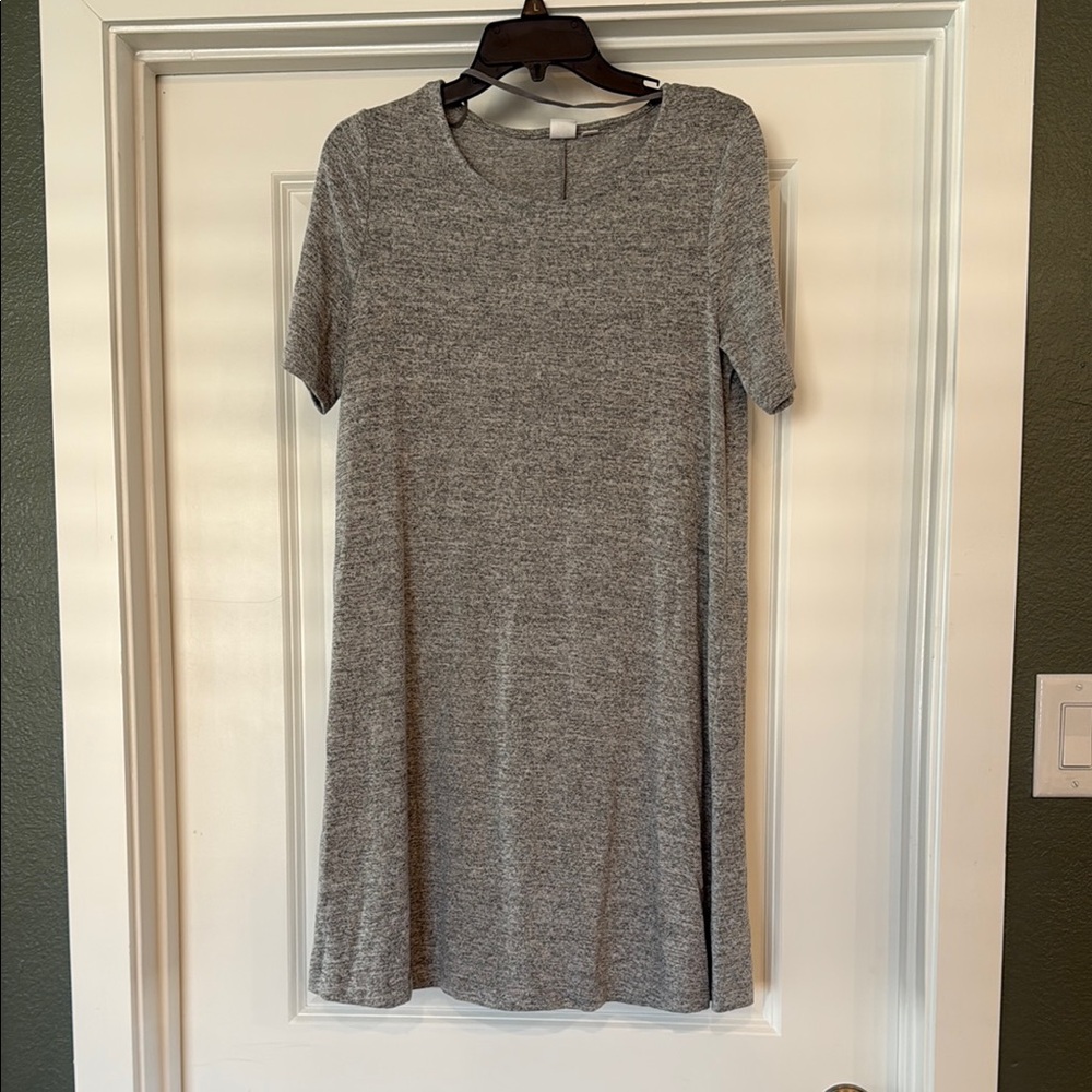 Gray Short Sleeve Dress